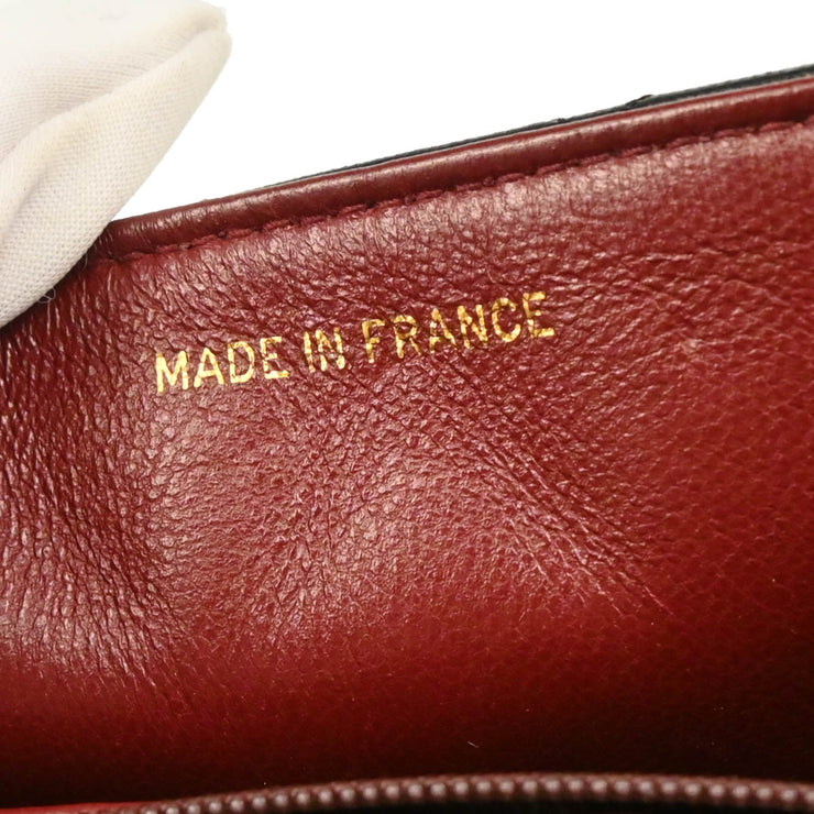 Chanel 1989-1991 Black Lambskin Mini Classic Square Flap Shoulder Bag