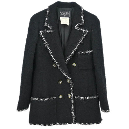 Chanel 1994 Double Breasted Jacket Black #36