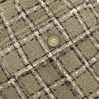 Chanel 1995 Single Breasted Jacket Khaki #40
