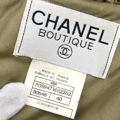 Chanel 1995 Single Breasted Jacket Khaki #40