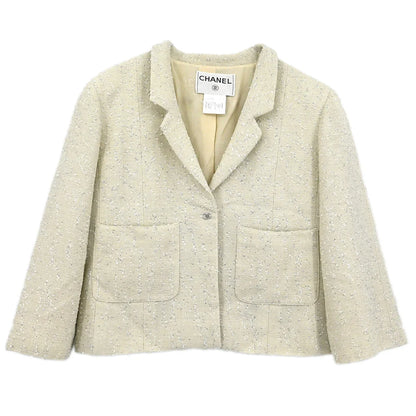 Chanel 1999 Single Breasted Jacket White #38