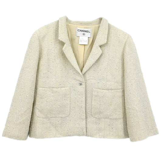 Chanel 1999 Single Breasted Jacket White #38