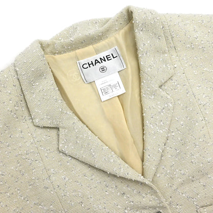Chanel 1999 Single Breasted Jacket White #38