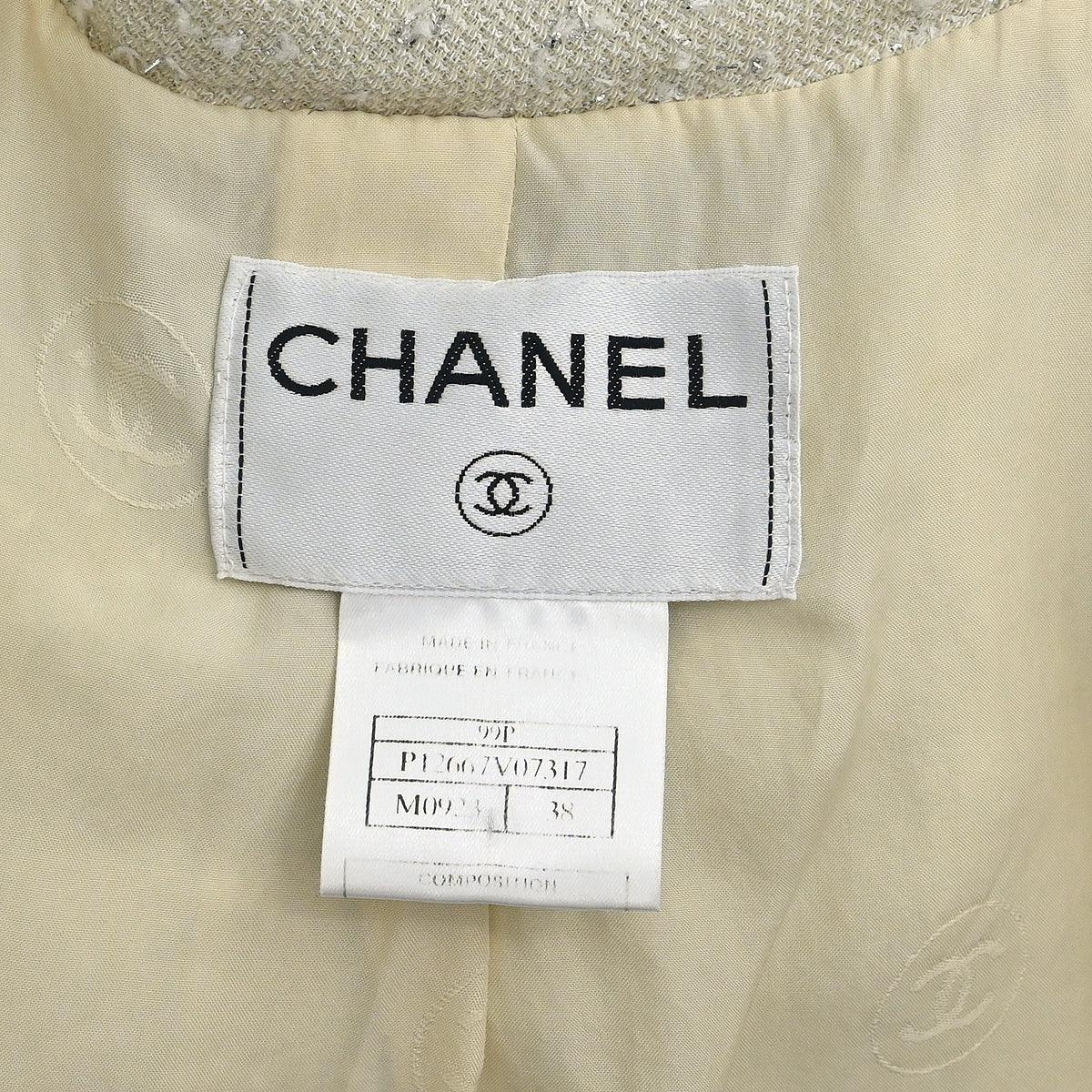 Chanel 1999 Single Breasted Jacket White #38