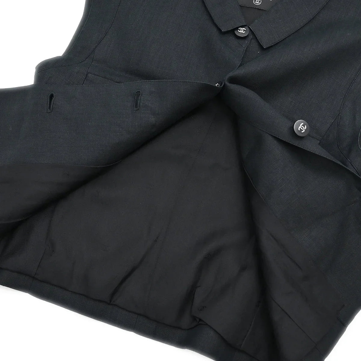 Chanel Sleeveless Vest Jacket Black