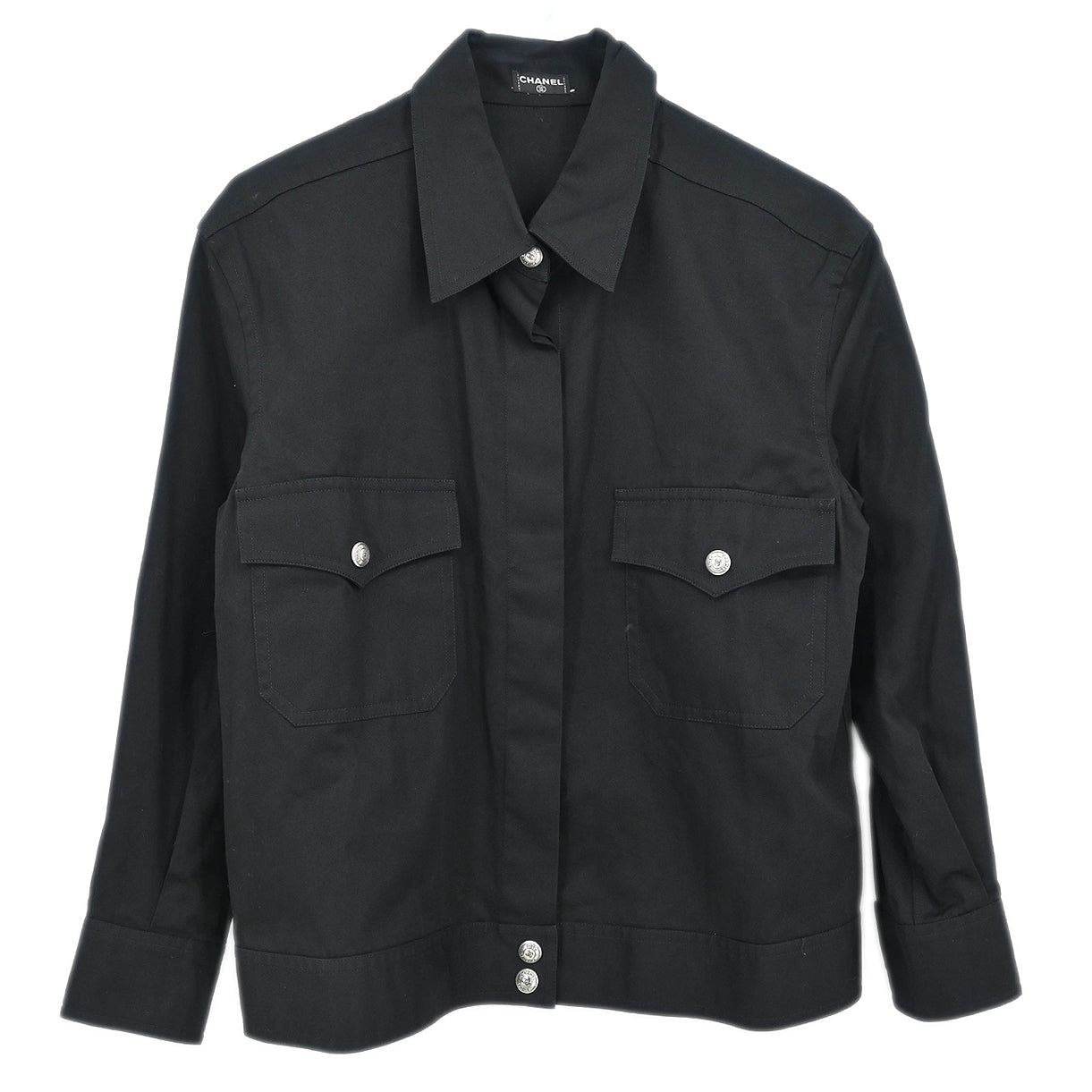 Chanel 1997 Single Breasted Jacket Black