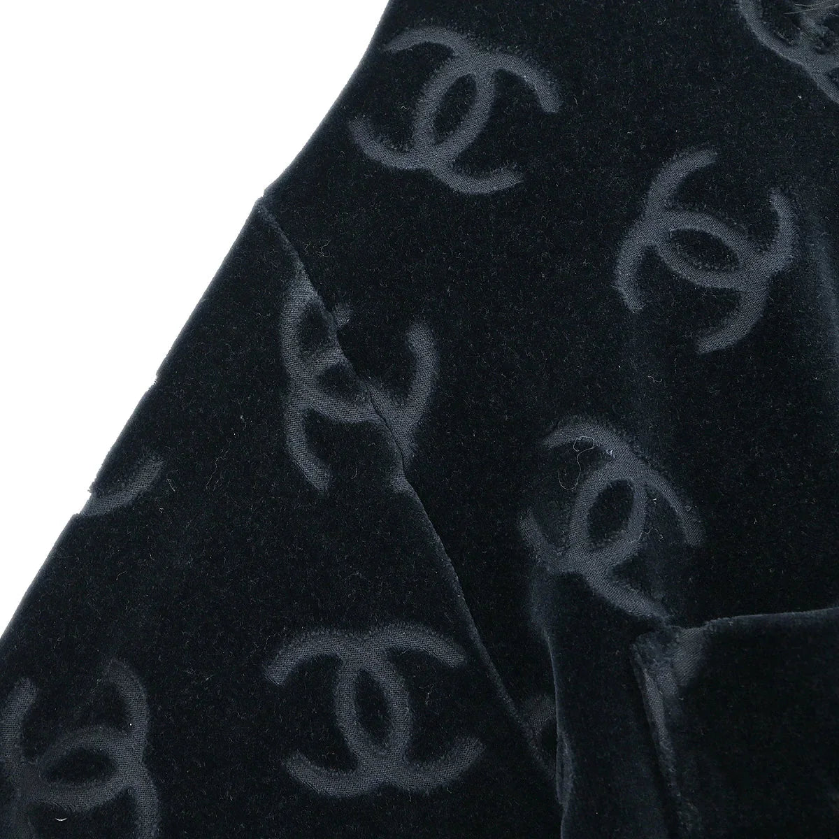 Chanel Single Breasted Collarless Jacket Black #40