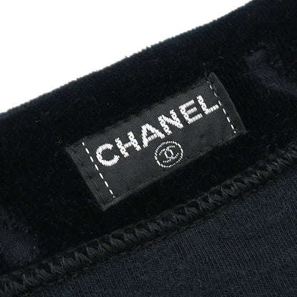Chanel Single Breasted Collarless Jacket Black #40