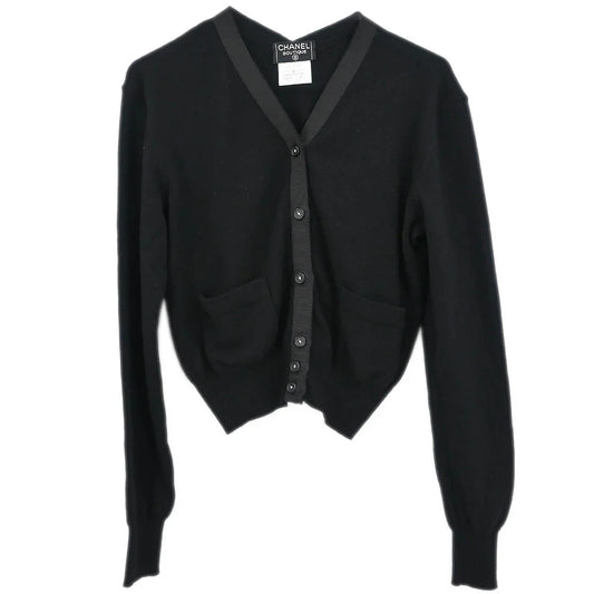 Chanel 1995 Long Sleeve Cardigan Black #44