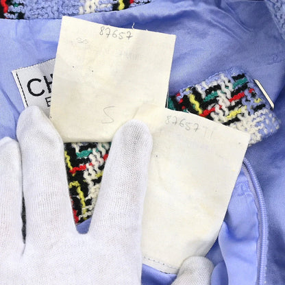 Chanel 1995 Setup Suit Jacket Skirt Light Blue #38