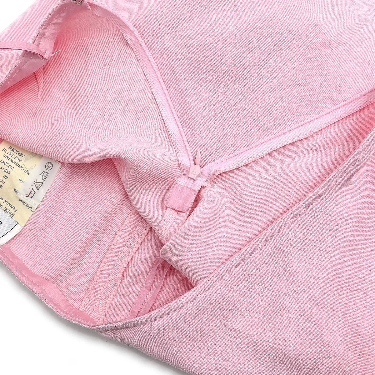 Chanel 1994 Setup Suit Jacket Skirt Pink #40