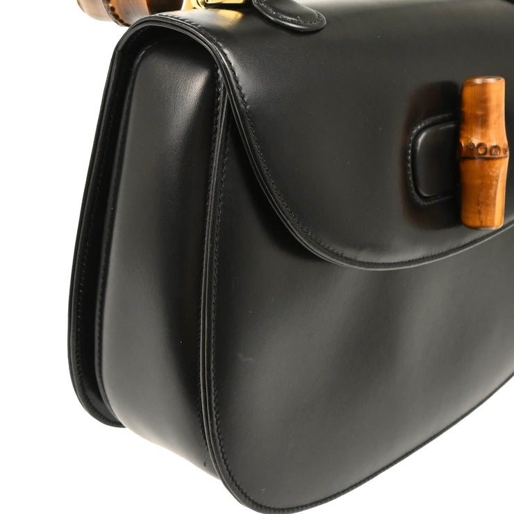 Gucci Black Bamboo 2way Shoulder Handbag