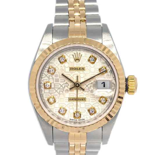 Rolex Oyster Perpetual Datejust 26mm Ref.79173G Watch 18KYG SS Diamond