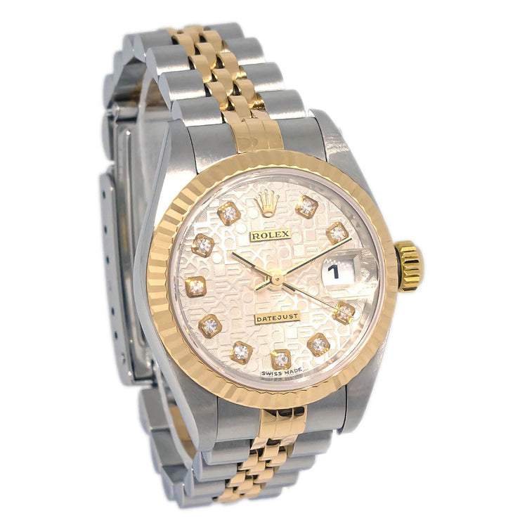 Rolex Oyster Perpetual Datejust 26mm Ref.79173G Watch 18KYG SS Diamond