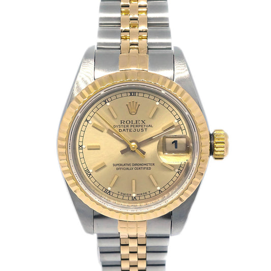 Rolex Oyster Perpetual Datejust 26mm Ref.69173 Watch 18KYG SS
