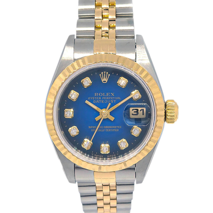 Rolex Oyster Perpetual Datejust 26mm Ref.69173G Watch 18KYG SS Diamond