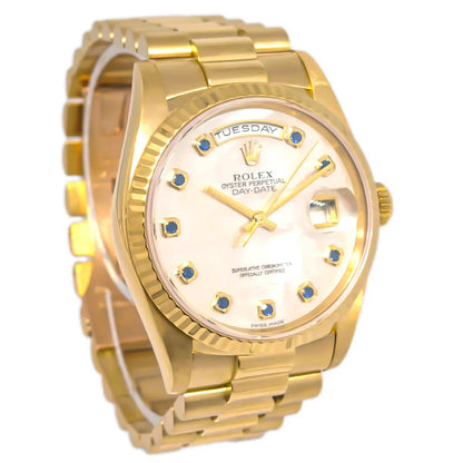 Rolex Oyster Perpetual Day-Date 36mm Ref.18238NGS Watch 18KYG Sapphire