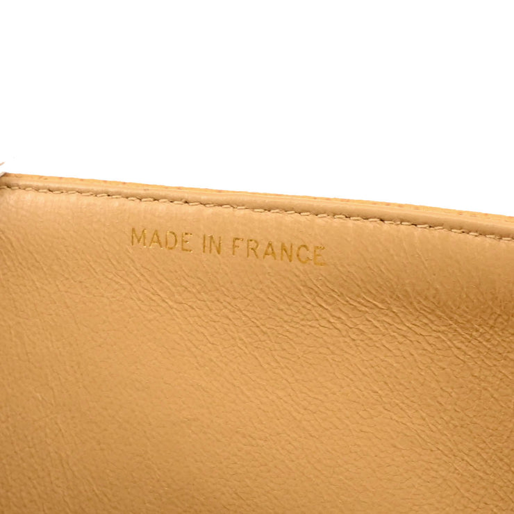 Chanel 1994-1996 Beige Caviar Medium Classic Double Flap Shoulder Bag