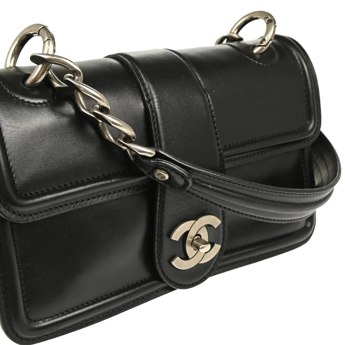 Chanel 2005-2006 Black Lambskin Handbag