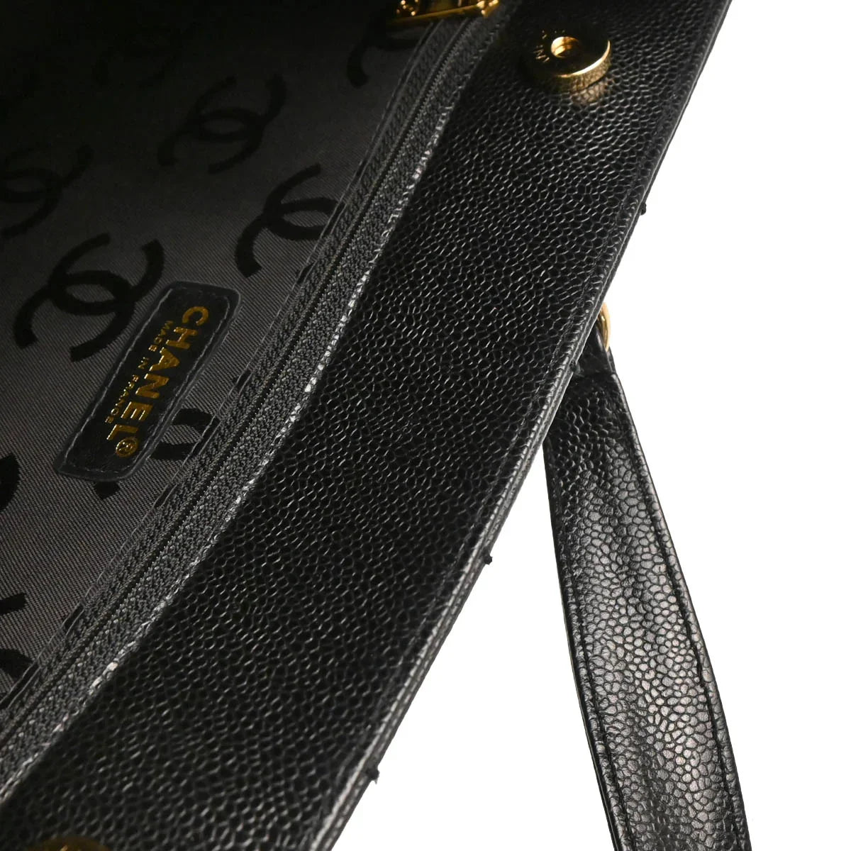 Chanel 2001-2003 Black Caviar Wild Stitch Choco Bar Chain Handbag
