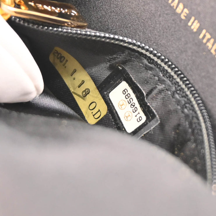 Chanel 2000-2002 Black Satin Pouch Clutch Bag