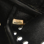Chanel 2003-2004 Black Perforated Caviar Tote Chain Handbag