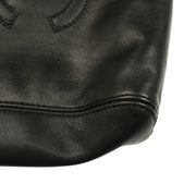 Chanel 1997-1999 Black Lambskin Tote Chain Handbag