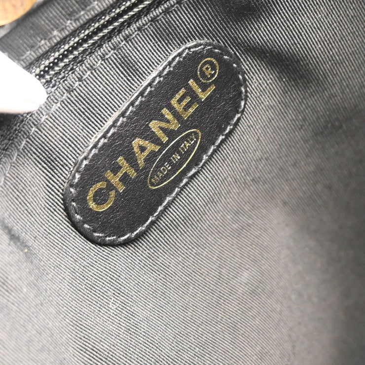 Chanel 1997-1999 Black Lambskin Tote Chain Handbag
