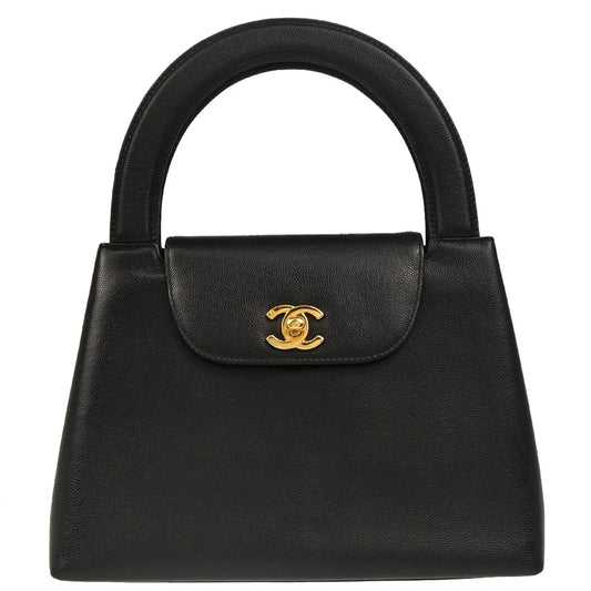 Chanel 1997-1999 Black Caviar Handbag