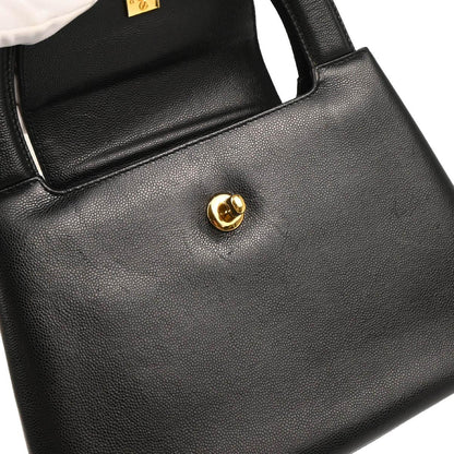 Chanel 1997-1999 Black Caviar Handbag