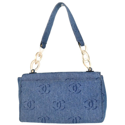 Chanel 2002-2003 Blue Denim Handbag