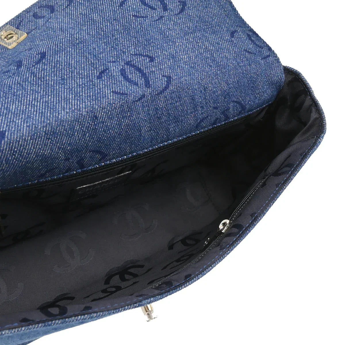 Chanel 2002-2003 Blue Denim Handbag