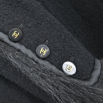 Chanel 1994 Collarless Jacket Black #36