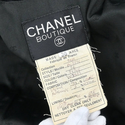 Chanel 1994 Collarless Jacket Black #36