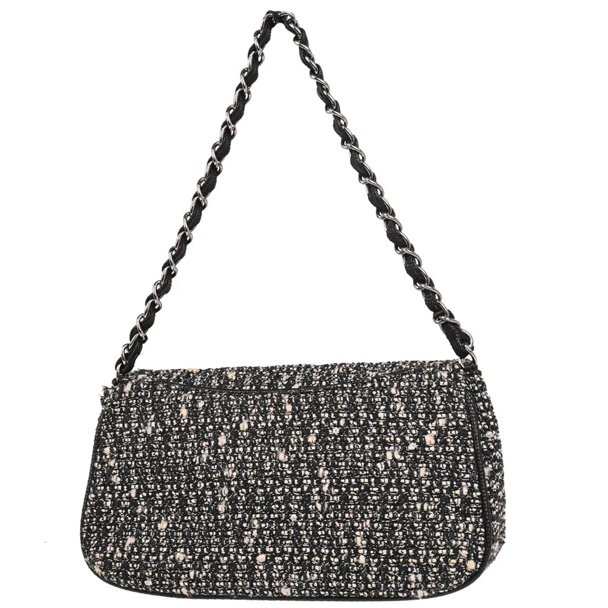 Chanel * 2005-2006 Black Tweed Lizard Handbag
