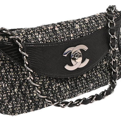Chanel * 2005-2006 Black Tweed Lizard Handbag