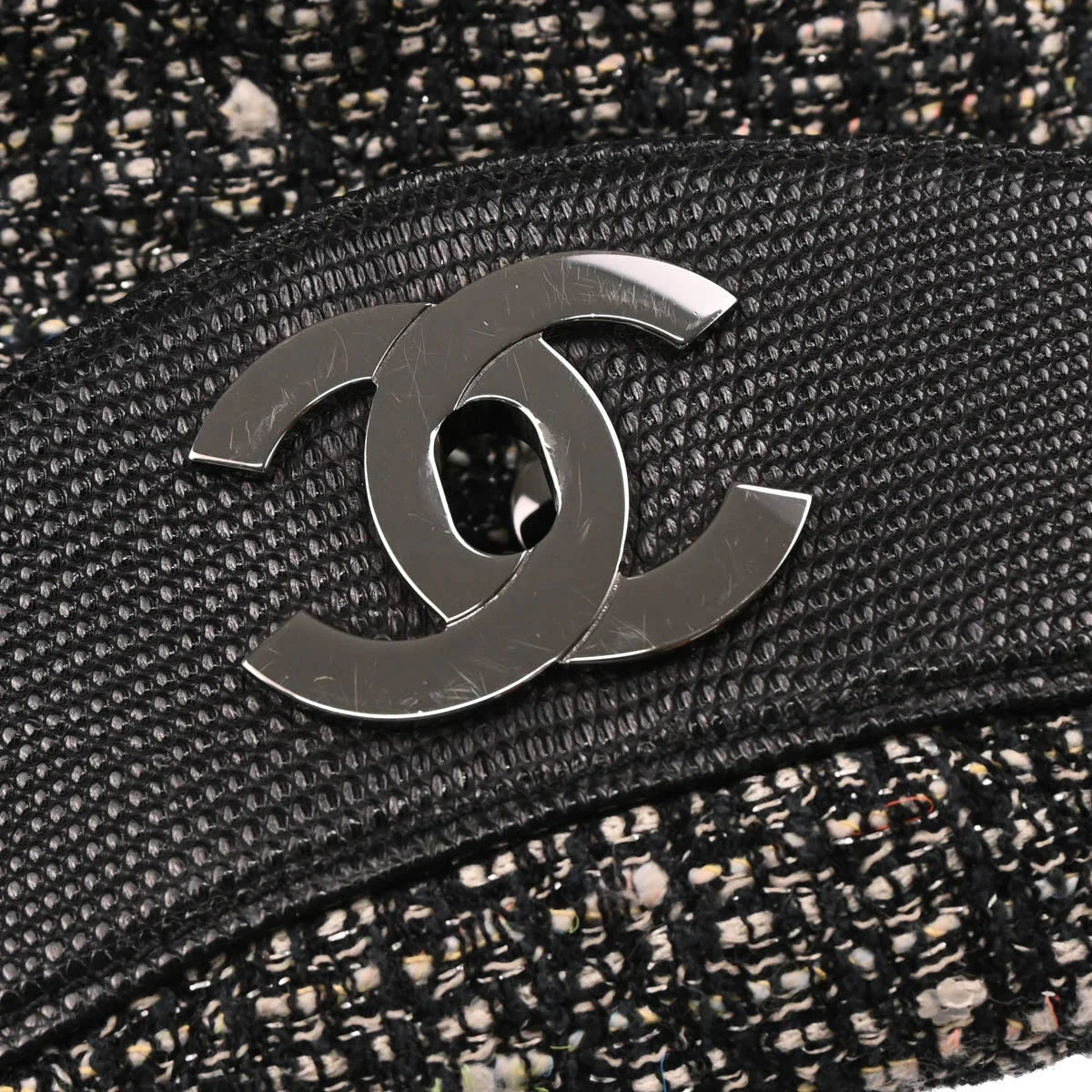 Chanel * 2005-2006 Black Tweed Lizard Handbag