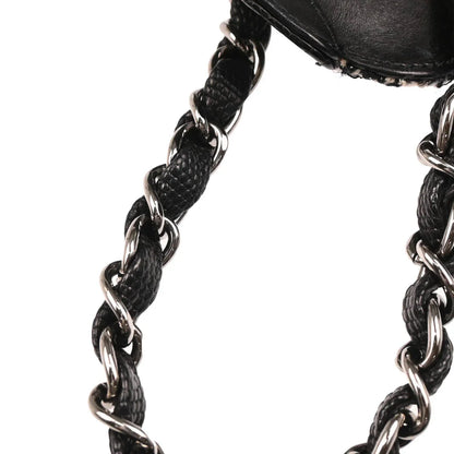 Chanel * 2005-2006 Black Tweed Lizard Handbag