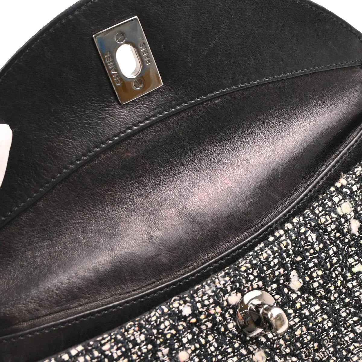 Chanel * 2005-2006 Black Tweed Lizard Handbag