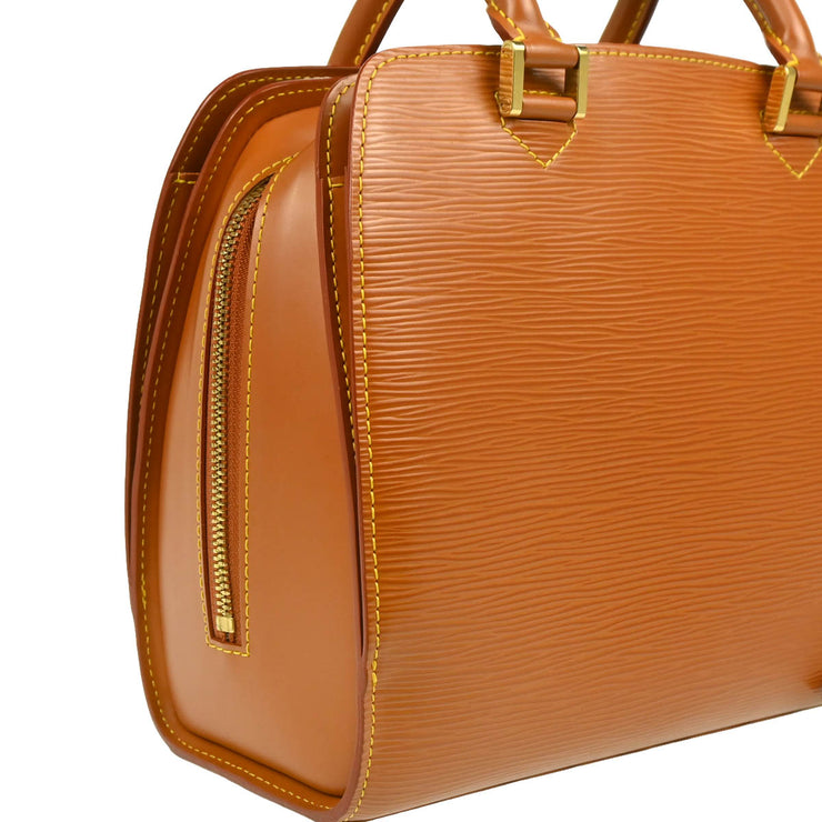 Louis Vuitton 1999 Brown Epi Pont Neuf Handbag M52058