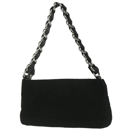 Chanel 2005-2006 Black Velvet Satin Handbag