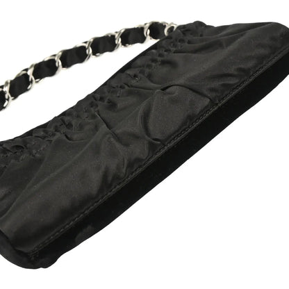 Chanel 2005-2006 Black Velvet Satin Handbag