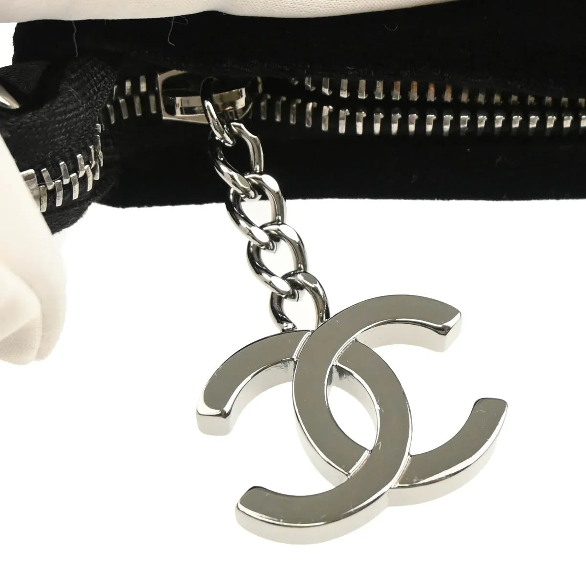 Chanel 2005-2006 Black Velvet Satin Handbag