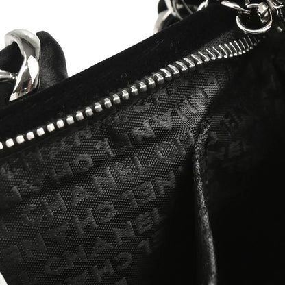 Chanel 2005-2006 Black Velvet Satin Handbag