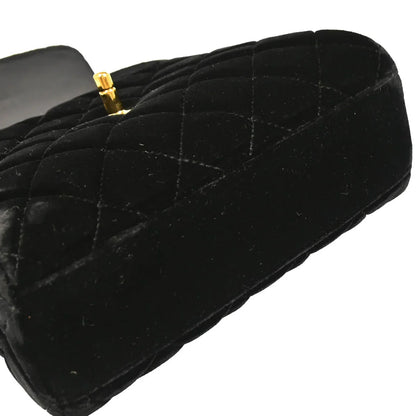 Chanel 1996-1997 Black Velvet Handbag