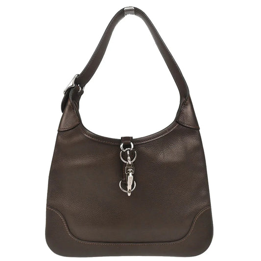 Hermes 2005 Chocolat Evercalf Trim 24 Handbag