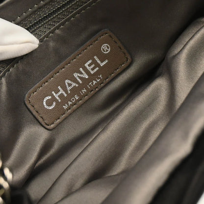 Chanel 2006-2008 Black Satin Bow Mademoiselle Lock Shoulder Bag