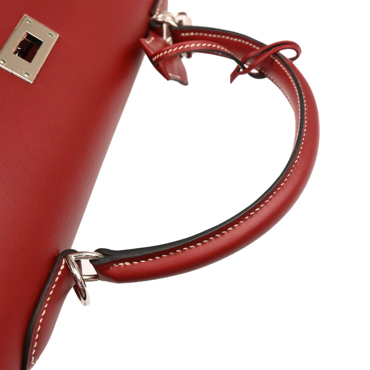 Hermes Chamonix Rouge H Kelly 35 Sellier 2way Shoulder Handbag