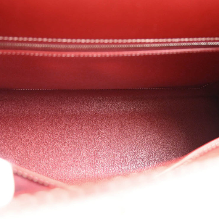 Hermes Chamonix Rouge H Kelly 35 Sellier 2way Shoulder Handbag