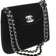 Chanel 1996-1997 Black Velvet Handbag